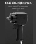 Rugged 1/2 Inch Drive Pneumatic Impact Wrench And Hammer Kit Delivers 610 Nm Of Mean Performance With A Scratch Resistant Matte Shell, compact design.