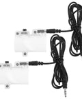 Two Pack Replacement Hand Switch For Glue Dispenser Single Channel Manual Trigger Button For Precise Dispensing Durable Plastic Housing With Metal Contacts Easy On Off Control For Small Batch Glue Applications, two white units with cords
