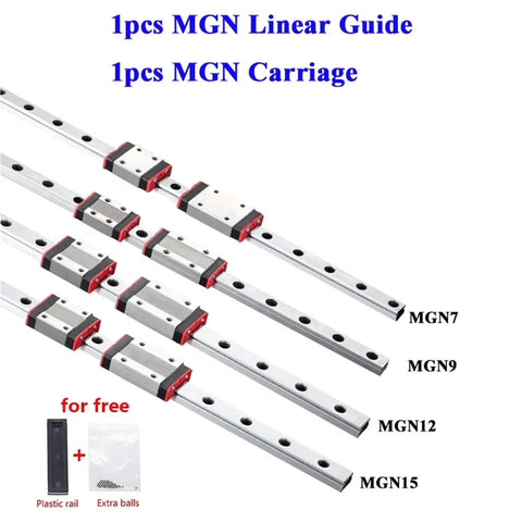 Miniature Linear Rail Slide Kit With Guide And Carriage For 3D Printers From 100Mm To 550Mm Length Range H Series Compatible