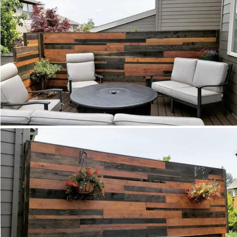 Buckwild Aging Wood Stain Drops Real Barnwood Charm On Any Deck Making Weathering A Hassle Free Experience on deck furniture with stained wood wall.
