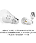No Brainer Motion Sensor LED Bulbs 13W 100W Equivalent Auto Activated Dusk To Dawn Security Light Bulbs with E26 socket extender