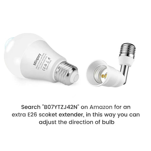 No Brainer Motion Sensor LED Bulbs 13W 100W Equivalent Auto Activated Dusk To Dawn Security Light Bulbs with E26 socket extender