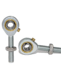 Rod End Bearings With Quarter Inch Bore And Quarter Twenty Eight Right Hand Thread, Jam Nuts Included, Pre Lubricated Spherical Ball Joint, Pack Of Four For Precise Linkage, CNC Applications, Handles Up To 13 Degree Misalignment, Steel Body, two steel rod ends