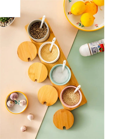 Top Shelf Ceramic Coffee Storage Jar With Secure Wooden Lid And Airtight Design Keeps Daily Grind Sugar Salt Tea Fresh As Ever While Looking Slick On Any Modern Counter Space with spice jars.