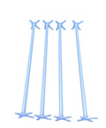 Adjustable Dog Agility Cavaletti Jump Set Of 4 For Backyard Training And Rehab, 36 Inch Bars With End Connectors, blue plastic bars