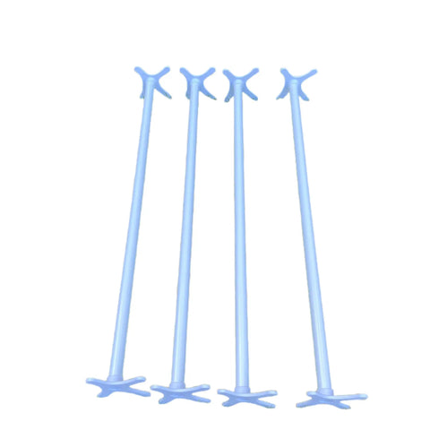 Adjustable Dog Agility Cavaletti Jump Set Of 4 For Backyard Training And Rehab, 36 Inch Bars With End Connectors, blue plastic bars