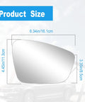 Heated Right Side Mirror Glass Replacement For 2011 To 2018 Volkswagen Passat Jetta Beetle 6.5 Inch Diagonal, Product Size Shown
