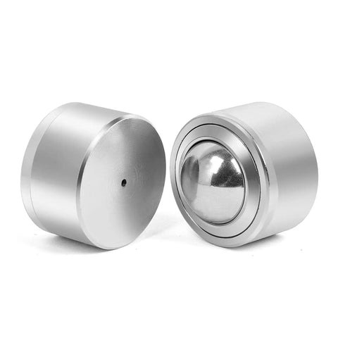 Heavy Duty Roller Ball Transfer Bearings Casters With 15.88 Mm Universal Rotation Rollers Supporting 528 Lbs Load Capacity In A Six Pack Setup showing metal rollers.