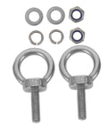 Stainless Steel M6x20 Threaded Eye Bolts With Closed Ring For Heavy Duty Concrete Mounts And Wall Hooks, stainless steel set