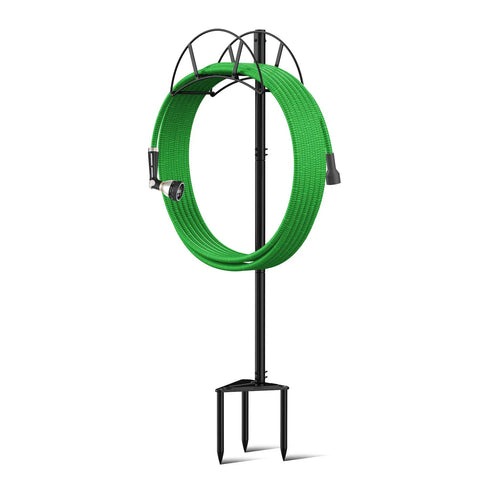 Heavy Duty Garden Hose Stand Freestanding In Ground Hose Rack Organizer For Outdoor Yard Holds Up To 150 Feet Of Hose With Round Tube Beefy Built