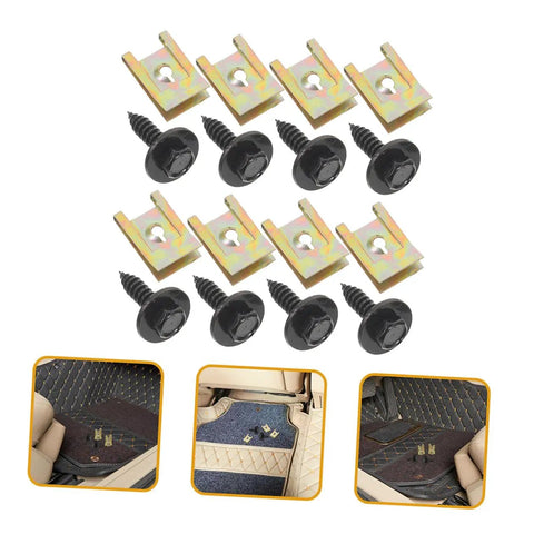 Premium U Nut And Screw Clip Kit With Black Zinc Hex Head Self Tapping Screws and durable U clips for interior trim installation.