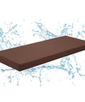 Waterproof Sauna Seat Cushion Mat 43x16 Inches Brown, Heat Resistant High Density Foam Pad for Infrared Saunas and Steam Rooms