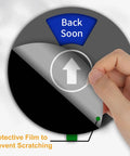 Rotating Privacy Door Sign For Offices No Fuss Do Not Disturb Out Of Office Please Knock In A Meeting Working Remotely And Back Soon 6 Inch Black