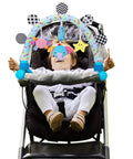 Travel Arch Bassinet Toy Clip On Stroller Toy For Infants And Toddlers Crib Accessory And Pram Activity Bar in use by a child