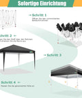 Step-by-step setup of 10x10 Pop Up Canopy Tent With No Fuss Setup And Instant Shade Waterproof Outdoor Shelter