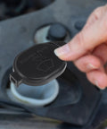 Windshield Washer Fluid Reservoir Cap Black Fits Toyota RAV4 1996 1997 Toyota Corolla 2011 2012 Toyota Yaris 2008 2012 Suzuki Aerio 2003 2004 Infiniti G37 2010 2012 Dope Replacement Pack Of 1 being installed on a vehicle.