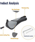 Product analysis of No Slip Locking Bike Grips For 22.2mm Handlebars with ergonomic design and spanner included