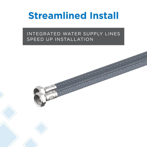 Integrated water supply lines for Vaughn Single Handle Lavatory Faucet Chrome Finish With All Metal Body Water Saving 1.2 GPM Flow Durable Bathroom Sink Fixture With 5 1/16 Inch Spout Reach For Traditional Or Contemporary Decor