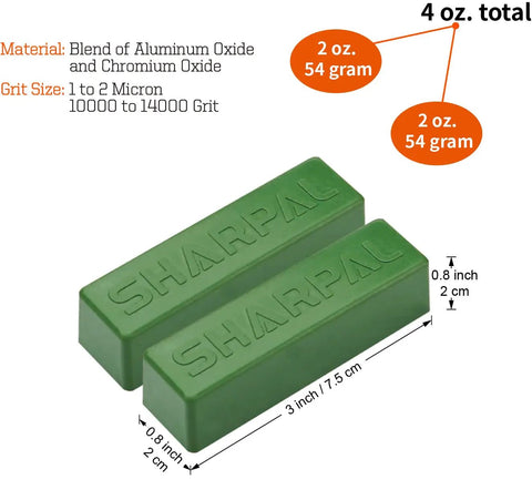 Dope Green Polishing Compound For Sharpening And Buffing Ultrafine Aluminum Oxide And Chromium Oxide Blend 1 To 2 Micron Particles