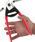 Heavy Duty 8 Inch Wire Rope Cutter for DIY Projects Railing Decking and Bicycle Cable Use No Sweat One Hand Operation