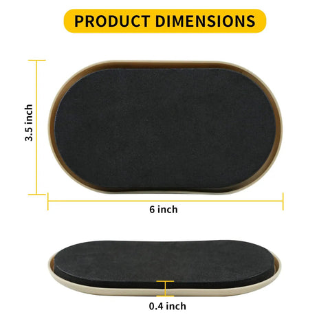 Oval Furniture Sliders 8 Pack, 3.5 x 6 Inches, Reusable Carpet Sliders for Moving Heavy Furniture, Protect Floors and Carpet, Easy Glide, Durable Movers Helpers
