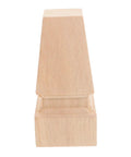 Four Solid Wood Furniture Legs With Light Carved Square Design For Tables Cabinets Beds And Sofas Replacement Parts, side view