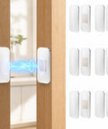 Six Pack Magnetic Cabinet Door Catches Ultra-Thin Adhesive Latches on wooden doors with strong magnets for secure closure.