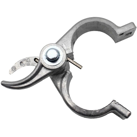 Durable Chain Link Gate Closer With Spring Loaded For 1.38 Inch Gate Frame And 2.38 Inch Post, front view of metal device