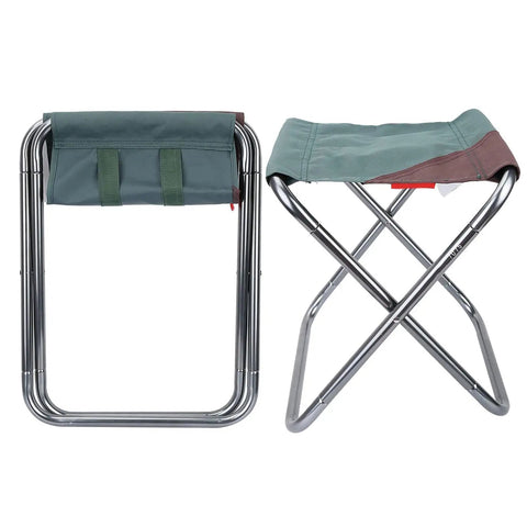 Portable Oxford Cloth Folding Stool with Lightweight Aluminum Frame for Outdoor Camping and Picnics Easy Foldable Chair for Fishing