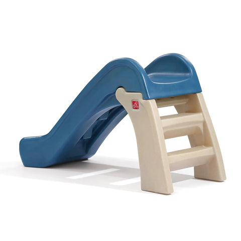 Play And Fold Junior Slide For Toddlers 1.5 To 4 Years Old Indoor Outdoor Backyard Playground Set With Easy Grip And Wide Ladder Jungle Gym