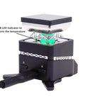 Pocketable Mini Soldering Hot Plate And SMD Preheater Detachable Controller with RGB LED Indicator, showing power connections
