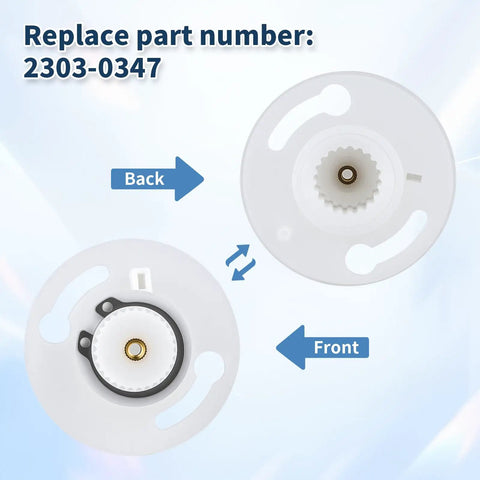 Intermediate Handle Assembly With Extra Ring For Rohl Pressure Balance Trim Shower Faucet Repair Part showing back and front views.