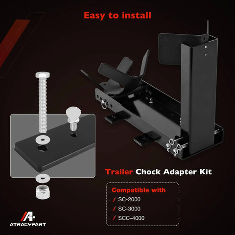 Trailer Chock Adapter Kit For Motorcycle Trailers Keeps Your Bike Locked In With SC 3000 And SCC 4000 Wheel Chocks Heavy Duty One Third Inch Thick Steel Plates For Solid Fixation And Easy Transport