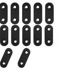 Ten Sets Of Black Flat Right Angle Corner Brackets For Shelves And DIY Projects, Heavy Duty Metal, Easy Install, Durable, Rust Resistant