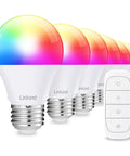Smart WiFi LED Bulbs 6 Pack RGBW Color Changing Dimmable A19 60W Equivalent No Hub Needed, with remote control