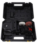 LoveWh Handy Cordless Bench Grinder With Six Speed Settings And 100W Power in a compact carrying case with accessories.