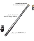 JFOGO 10mm SDS Plus masonry drill bit with carbide tip for concrete and stone; single bit