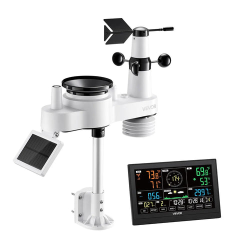 Totally All In One Wi Fi Weather Station With App And Seven Point Five Inch VA Display Solar Powered Outdoor Sensor rain gauge
