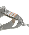 Beefy Heavy Duty Cam Action Pallet Puller With 3-Inch Jaw Opening And 5000-Pound Pulling Capacity, steel construction, side view