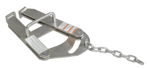 Beefy Heavy Duty Cam Action Pallet Puller With 3-Inch Jaw Opening And 5000-Pound Pulling Capacity, steel construction, side view
