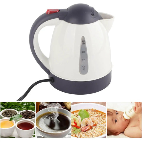 Dash Approved 24V Car Kettle 1000Ml Portable Water Heater Bottle equipped for brewing coffee, tea, or soup on the go.