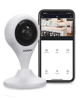 Wireless Security Camera E4 1080P HD Indoor WiFi Cam with smartphone app interface for home security monitoring