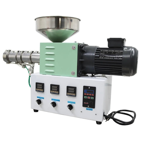Heavy Duty Desktop Single Screw Plastic Extruder For Custom 3D Filament PEEK ABS PLA PETG TPU Material with control panel and motor