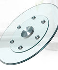 Tempered Glass Lazy Susan Turntable For Dining Table With Swivel Assist System Large Round Rotating Serving Tray 39.4 Inch