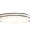 Brighten Any Space With A 24 Inch Oval Flush Mount LED Ceiling Light Dimmable 2800 Lumens Adjustable 3000K 4000K 5000K Brushed Nickel Finish