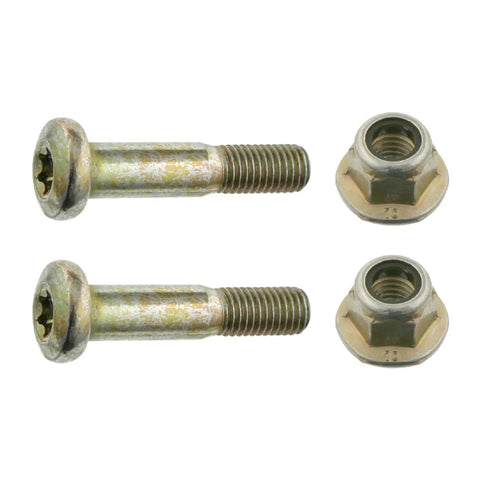 Front Ball Joint Screw Kit For Ford Models, One Pack, Silver Metallic Finish shown with screws and nuts