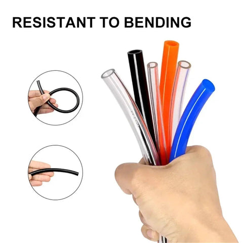 Top Shelf Heavy Duty Polyurethane Air Hose And Pneumatic Tube Two To Sixteen Millimeter Clear Compressor Pipe Fuel Line in various colors.