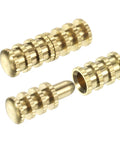 Heavy Duty Brass Table Leaf Dowel Pin Connectors With Smooth Operator Precision Alignment Sleeves, 30mm, 10 pc set.