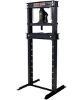 12 Ton Hydraulic Shop Press With Floor Mount Adjustable Working Table Height Includes Press Plates H Frame Garage Floor Press
