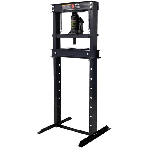 12 Ton Hydraulic Shop Press With Floor Mount Adjustable Working Table Height Includes Press Plates H Frame Garage Floor Press